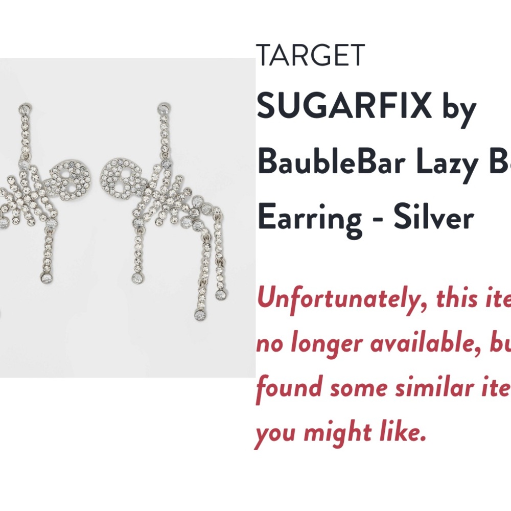 Silver Crystal Skeleton Earrings SOLD OUT EVERYEHERE - Picture 2 of 4